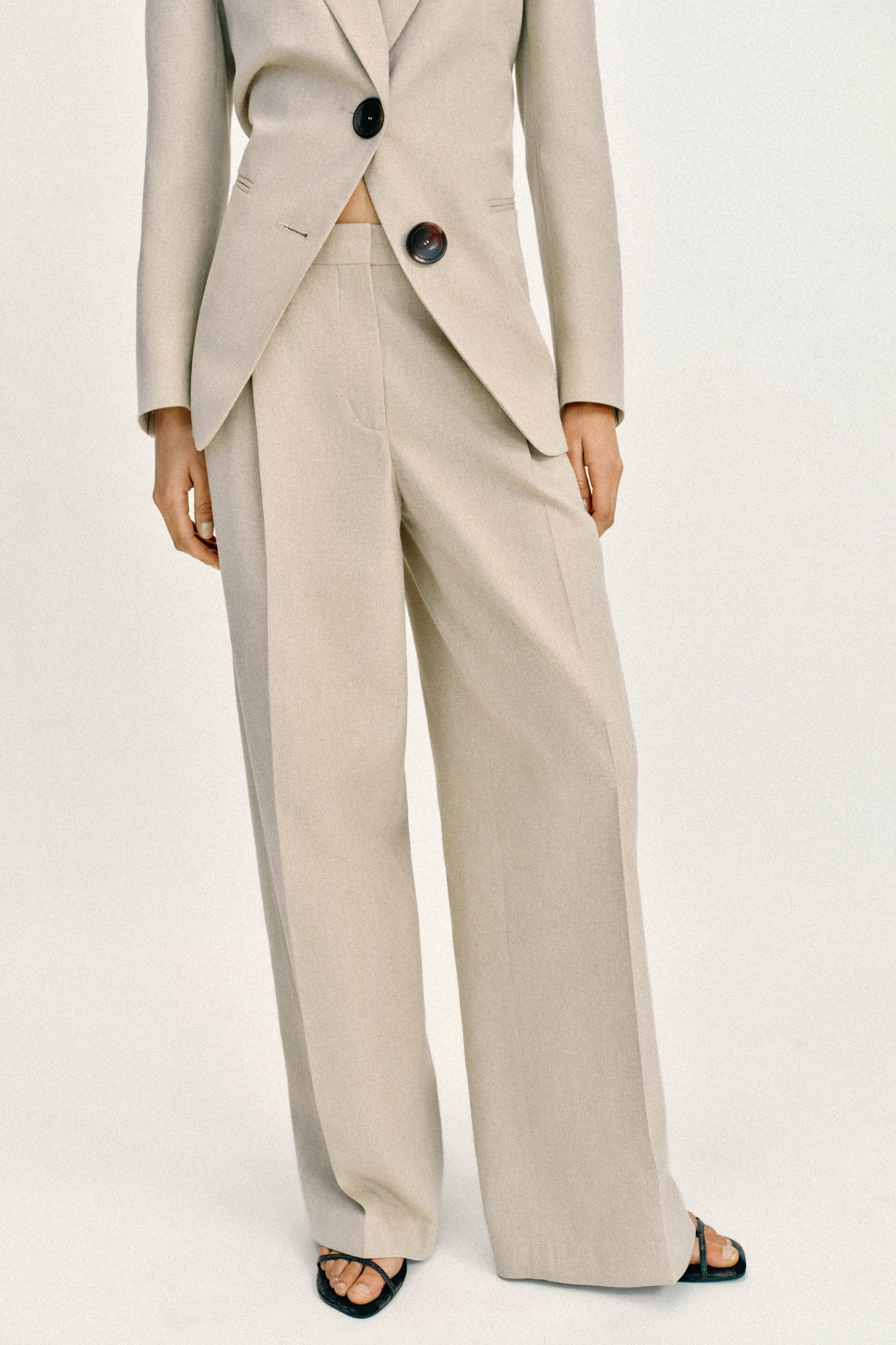 PANTALON DROIT À PINCES