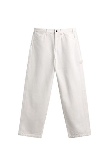 AARON LEVINE X ZARA カーペンターポケットパンツホワイトZaraのAARON LEVINE X ZARA カーペンターポケットパンツ - ホワイト 