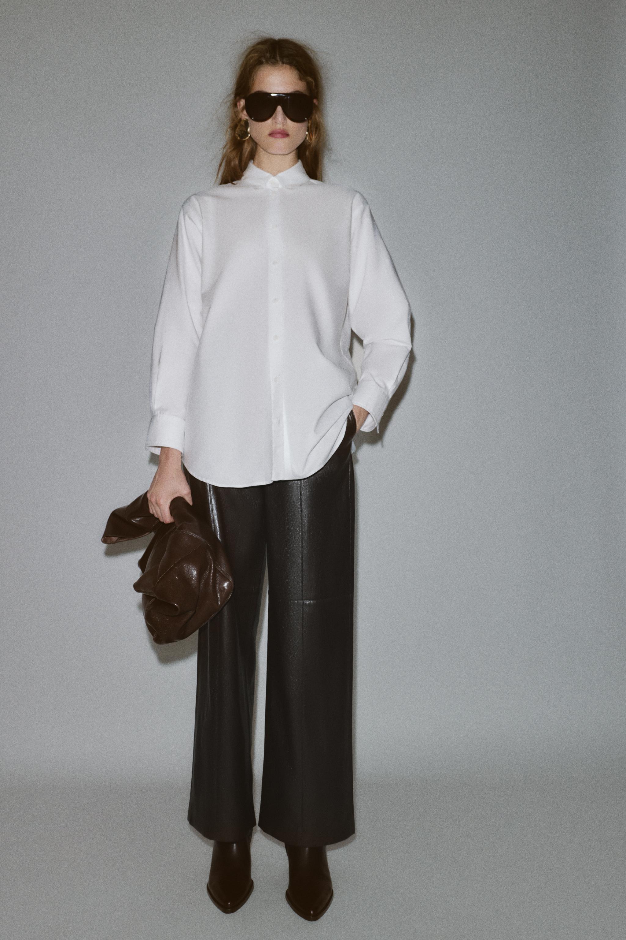 オーバーサイズオックスフォードシャツ - ホワイト | ZARA Japan / 日本