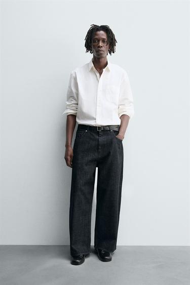 JEANS MED VID PASFORM - blå fra Zara