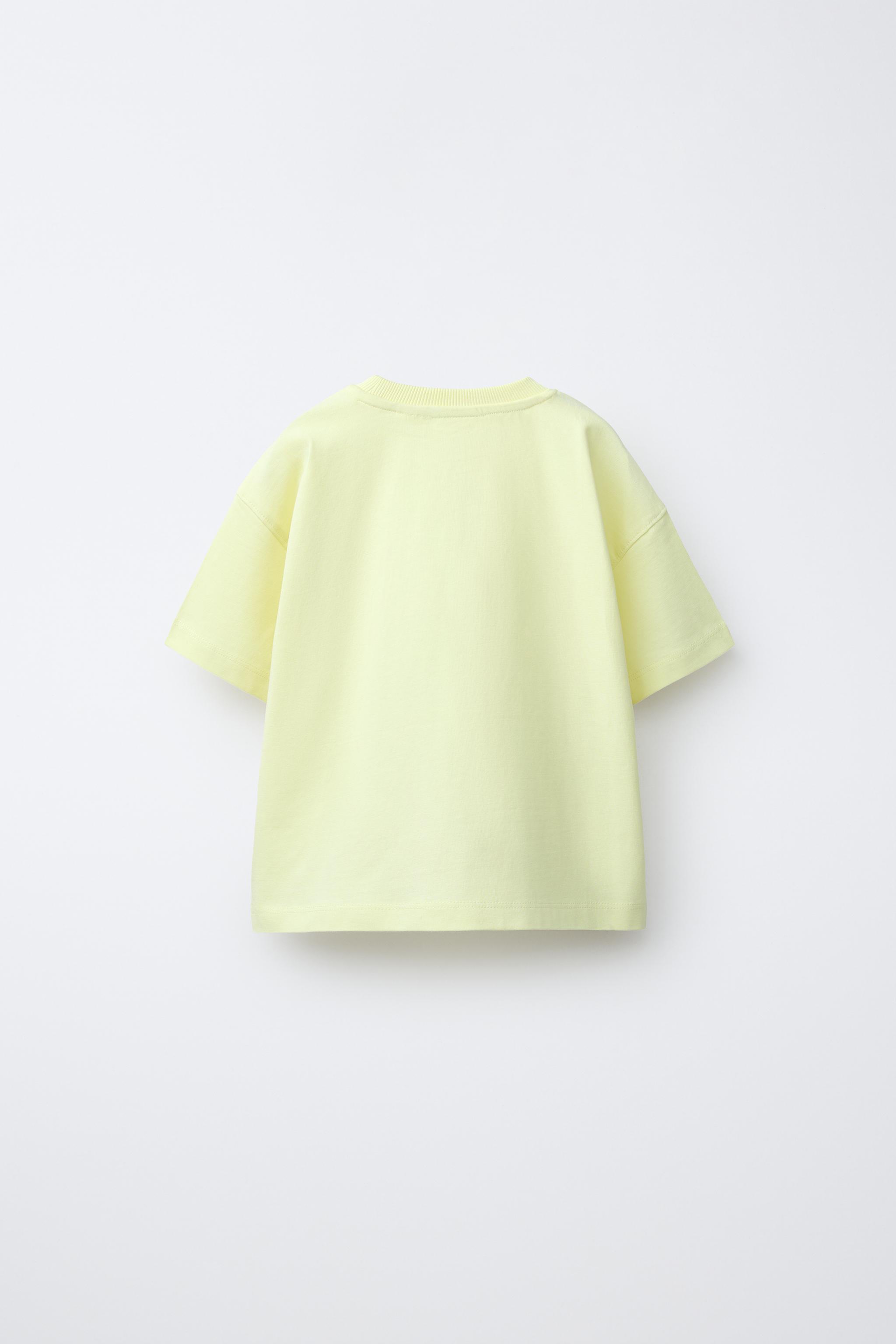 RUBBERIZED DINOSAUR T-SHIRT — Neon yellow
