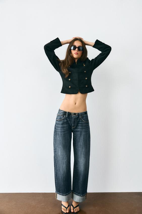 CAZADORA EFECTO ANTE - Negro de Zara - Imagen 0