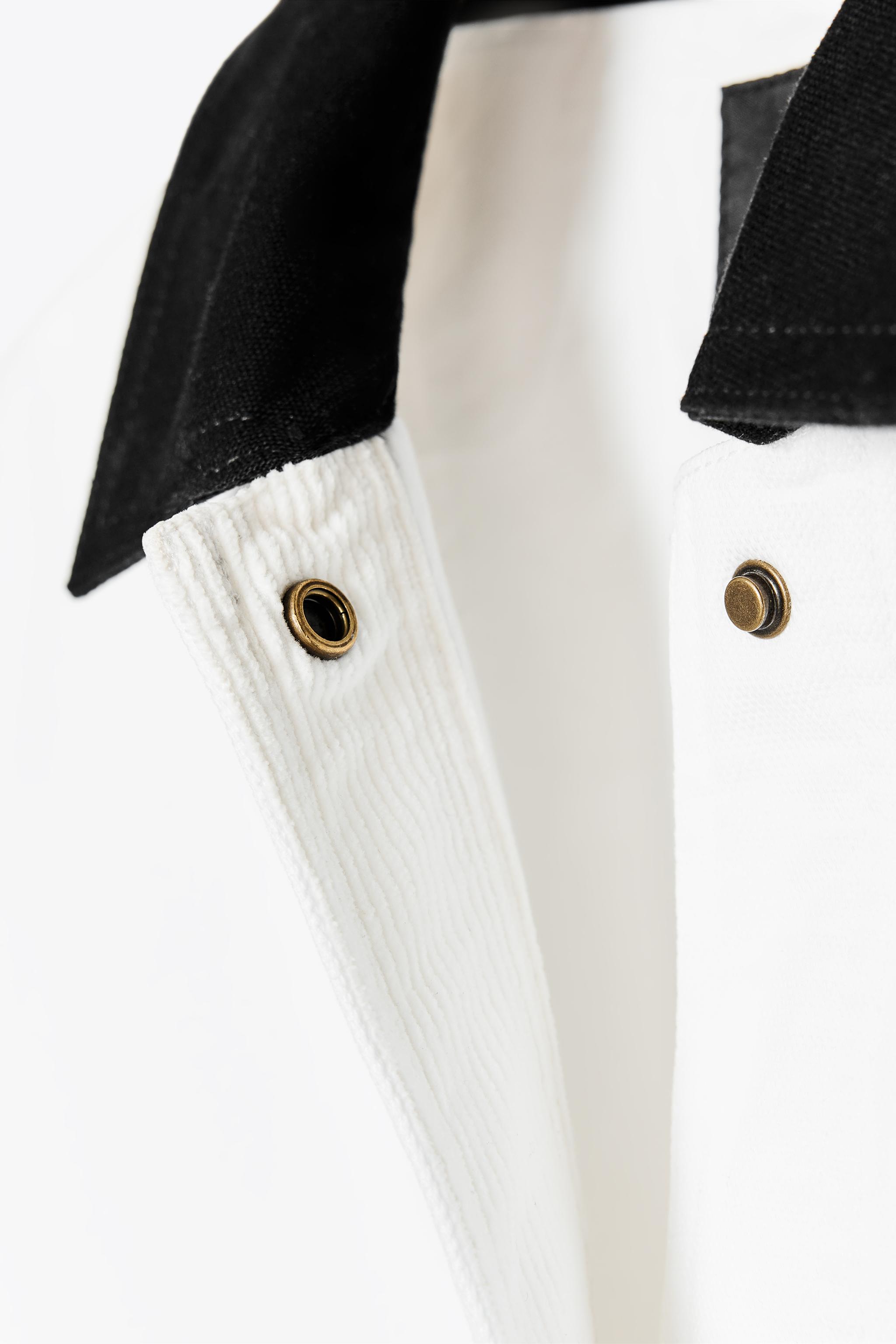 CONTRAST COLLAR OVERSHIRT ZW COLLECTION - White | ZARA