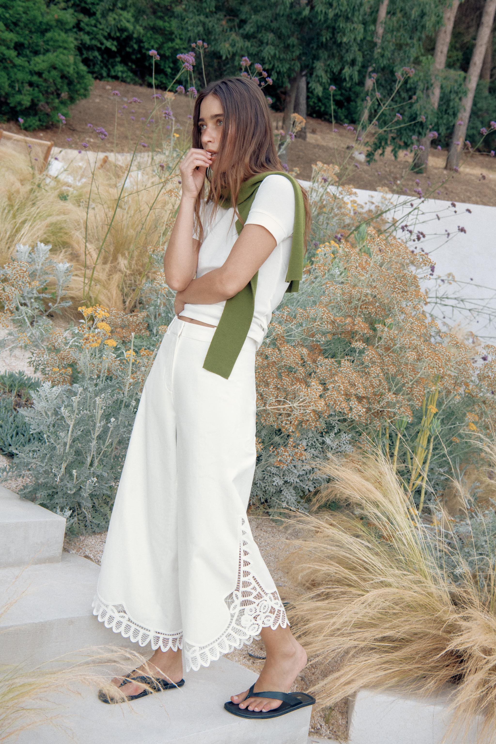 Женские брюки Zara EMBROIDERED TROUSERS ZW COLLECTION