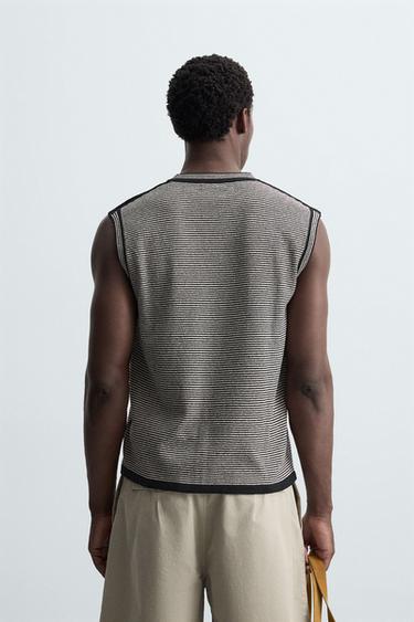 RELAXED FIT KNIT TANK TOP - Stripes by Zara - Image 2