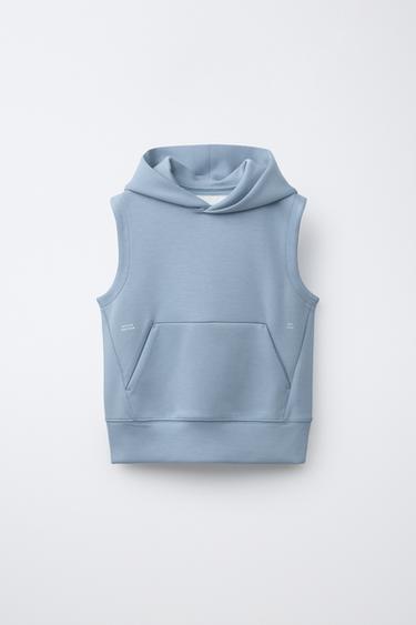 SPORTY HOODED GILET - Green / Blue by Zara - Image 0