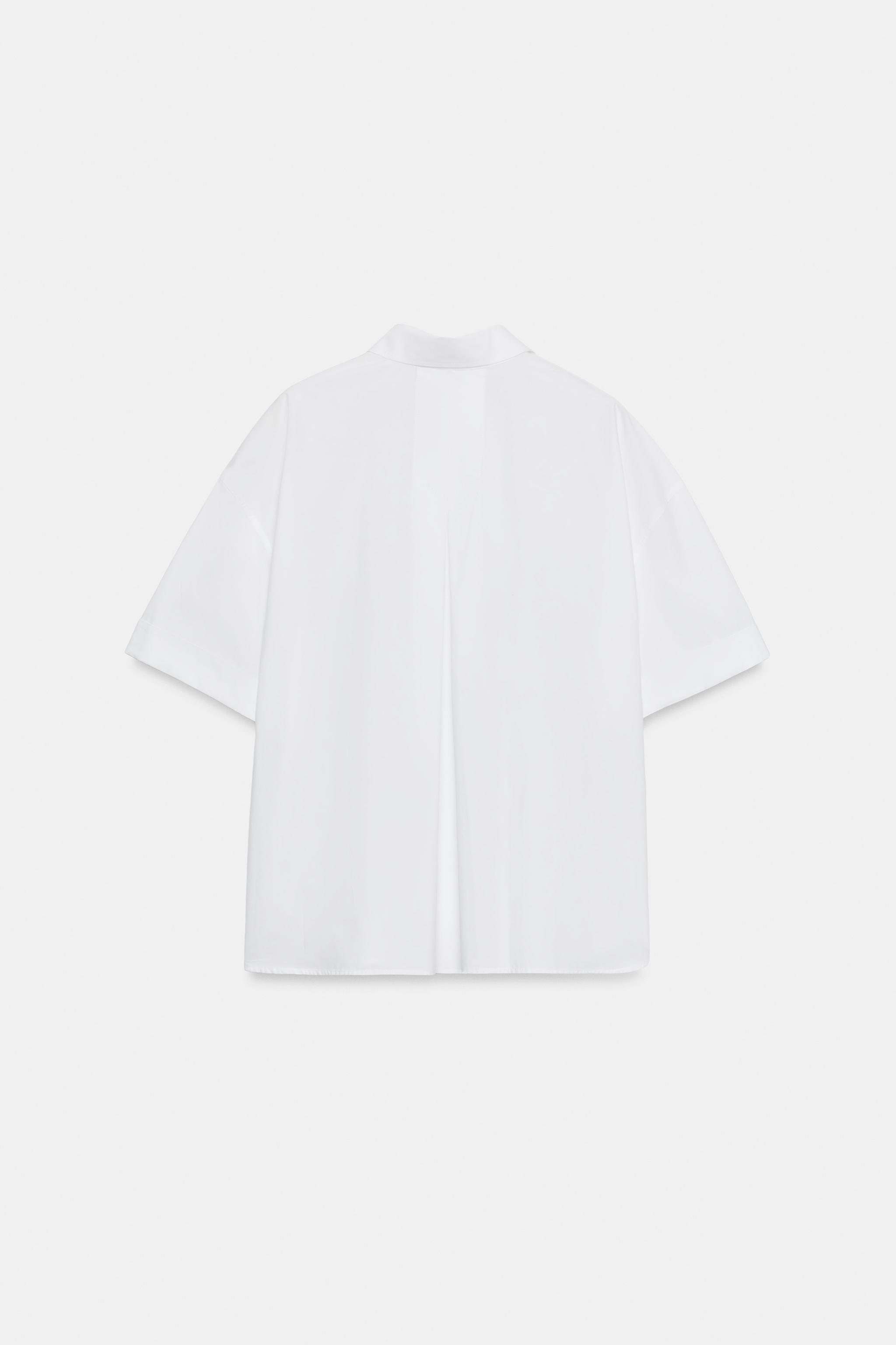 Zara OVERSIZE POPLİN GÖMLEK görsel 6