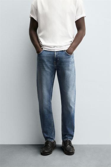 BASIC SLIM FIT JEANS - Mid-blue by Zara