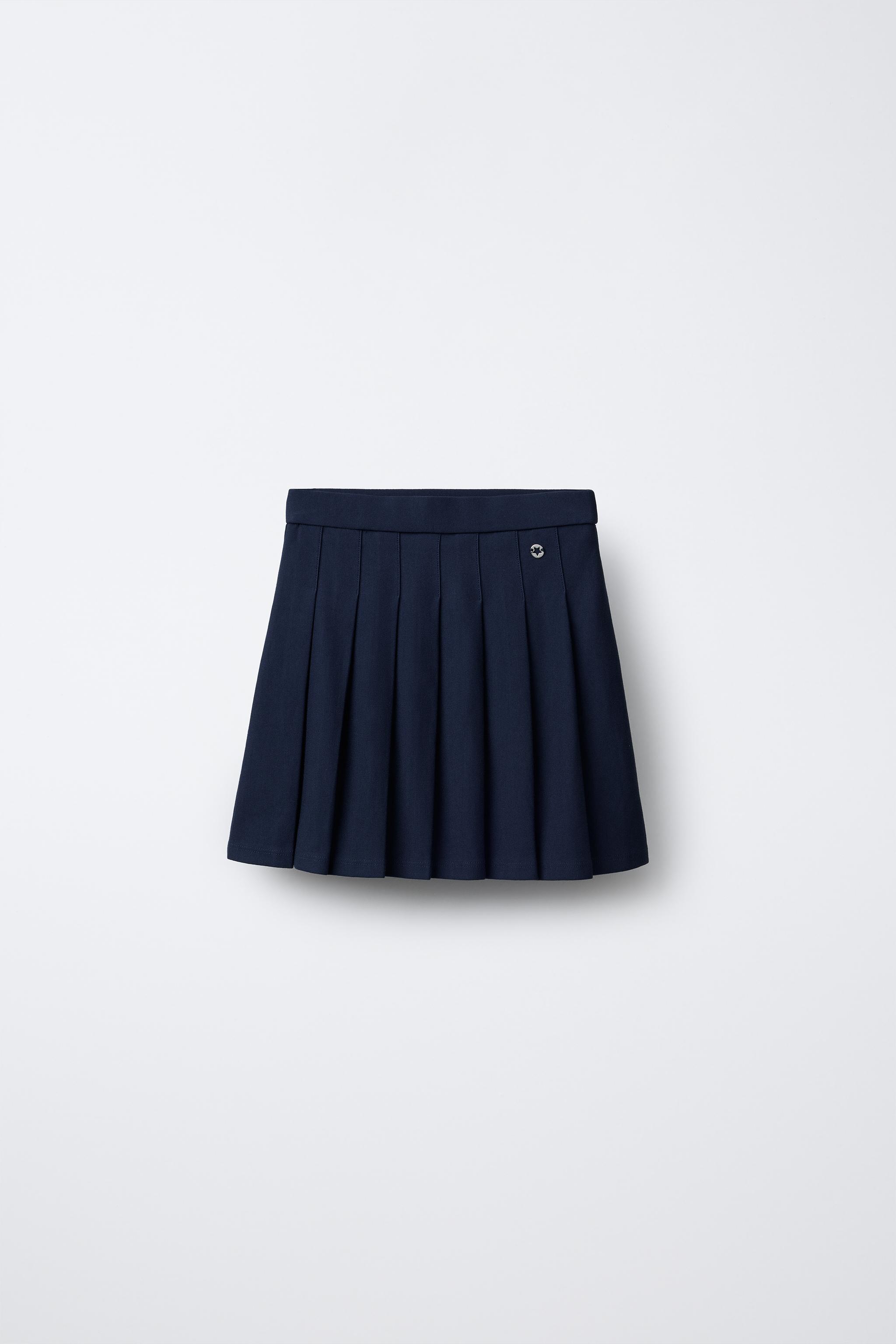 PLEATED SKIRT Navy blue ZARA Canada - Main Image