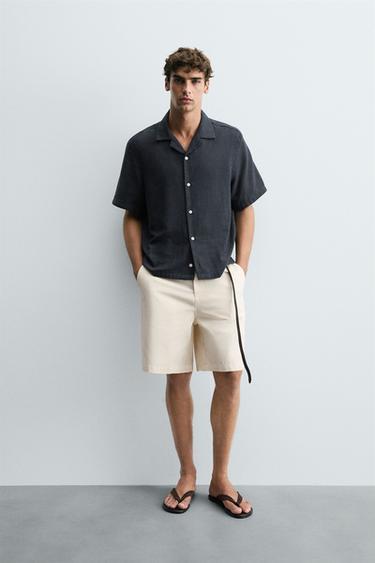 Zara RELAXED FIT SHIRT - Navy blue - Image 0