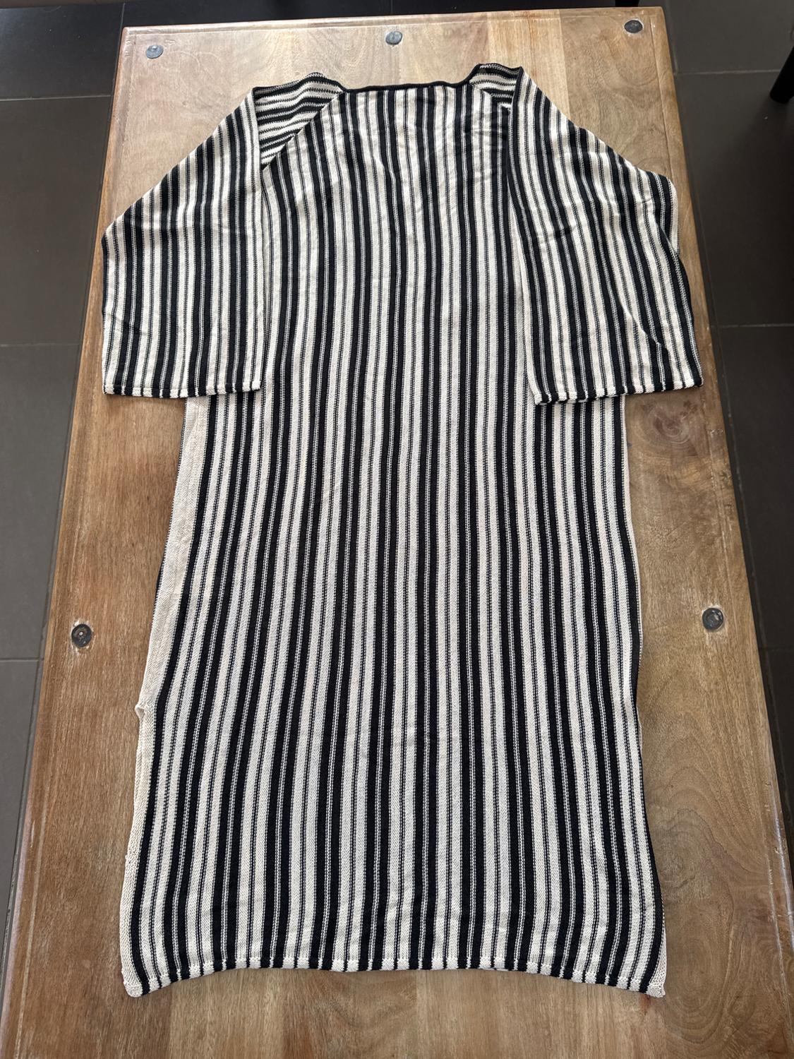 STRIPED KNIT DRESS WITH LINEN - Image 2