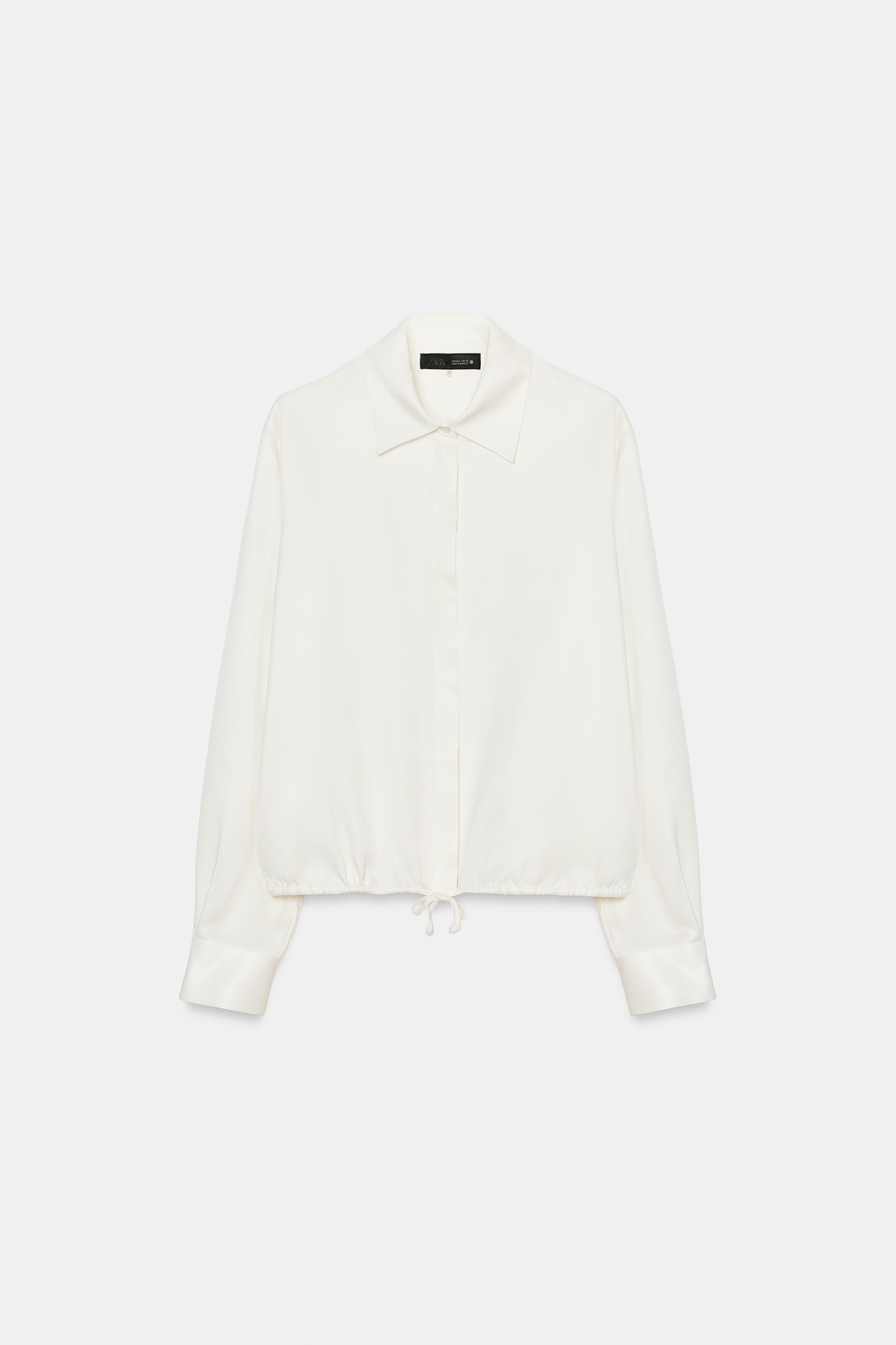 ZW COLLECTION SATIN SHIRT - Ecru | ZARA South Africa