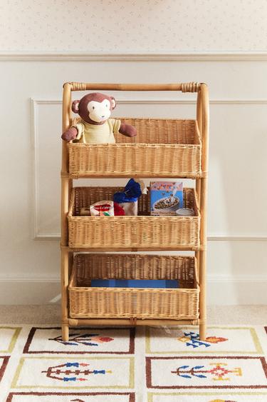 ÉTAGÈRE RANGEMENT ROTIN - Beige clair de Zara