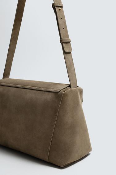 SAC BANDOULIÈRE EN CUIR L ÉDITION LIMITÉE - Vert kaki de Zara - Image 3