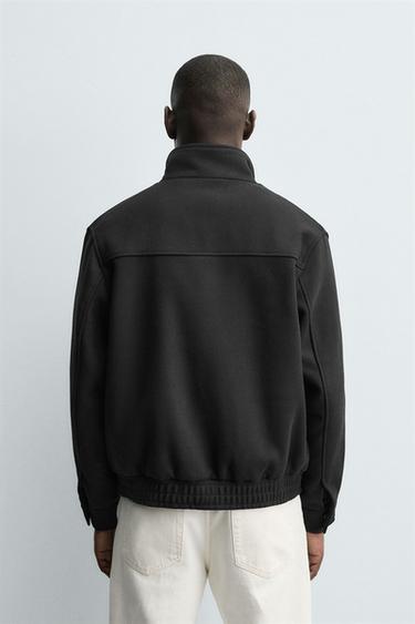 WOOL BLEND ZIP-UP JACKET - Black by Zara - Image 2