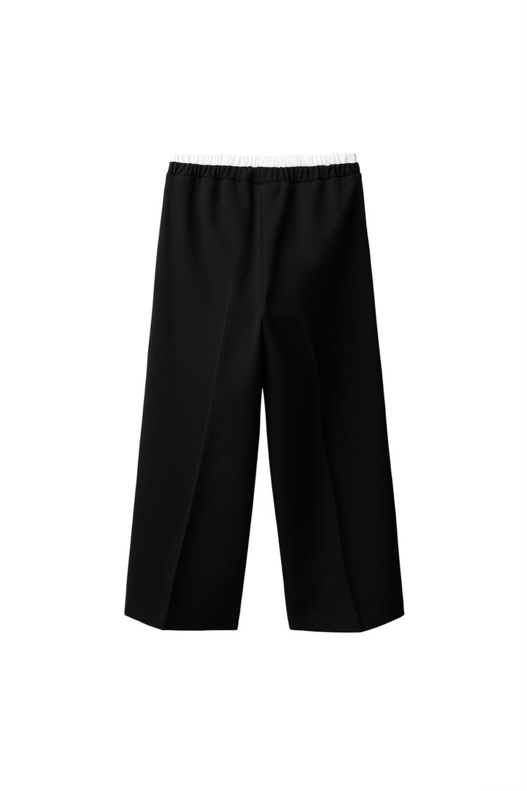 Pantalones de pierna ancha con doble cintura 3
