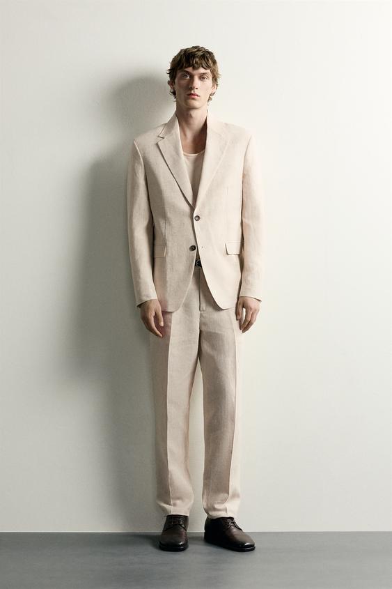 BLAZER TRAJE 100% LINO - Beige claro de Zara - Imagen 0