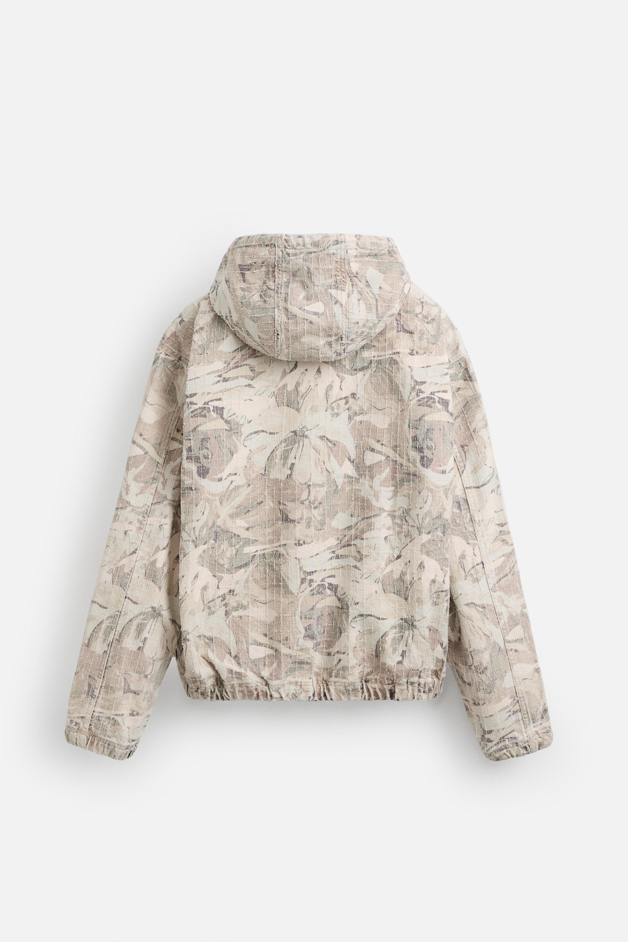 抽象柄デニムジャケット - エクリュ | ZARA Japan / 日本