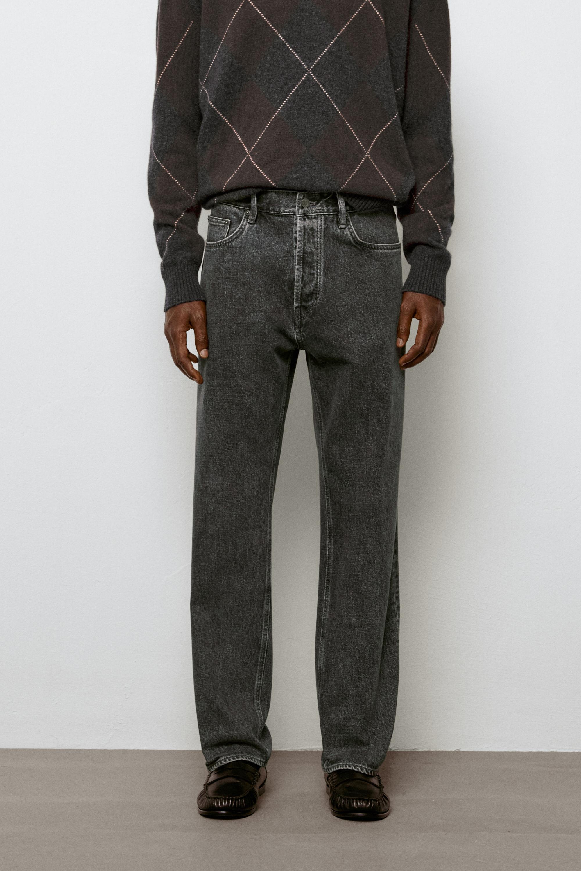 Straight-leg jeans — Blue gray
