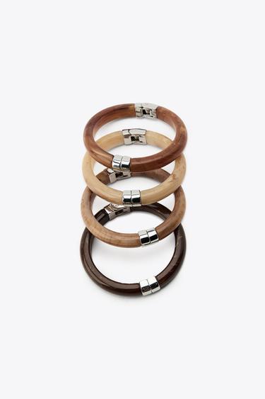 LOT DE 4 BRACELETS ARTICULÉS - brun de Zara - Image 2