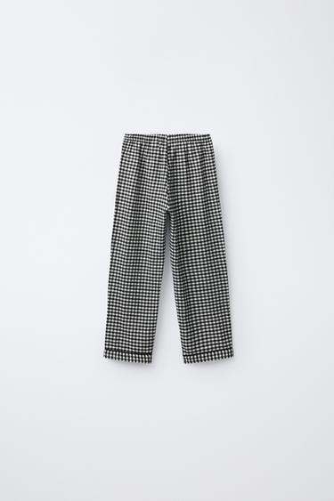 AGES 3-6 / GINGHAM PYJAMAS - Black / Ecru by Zara - Image 4
