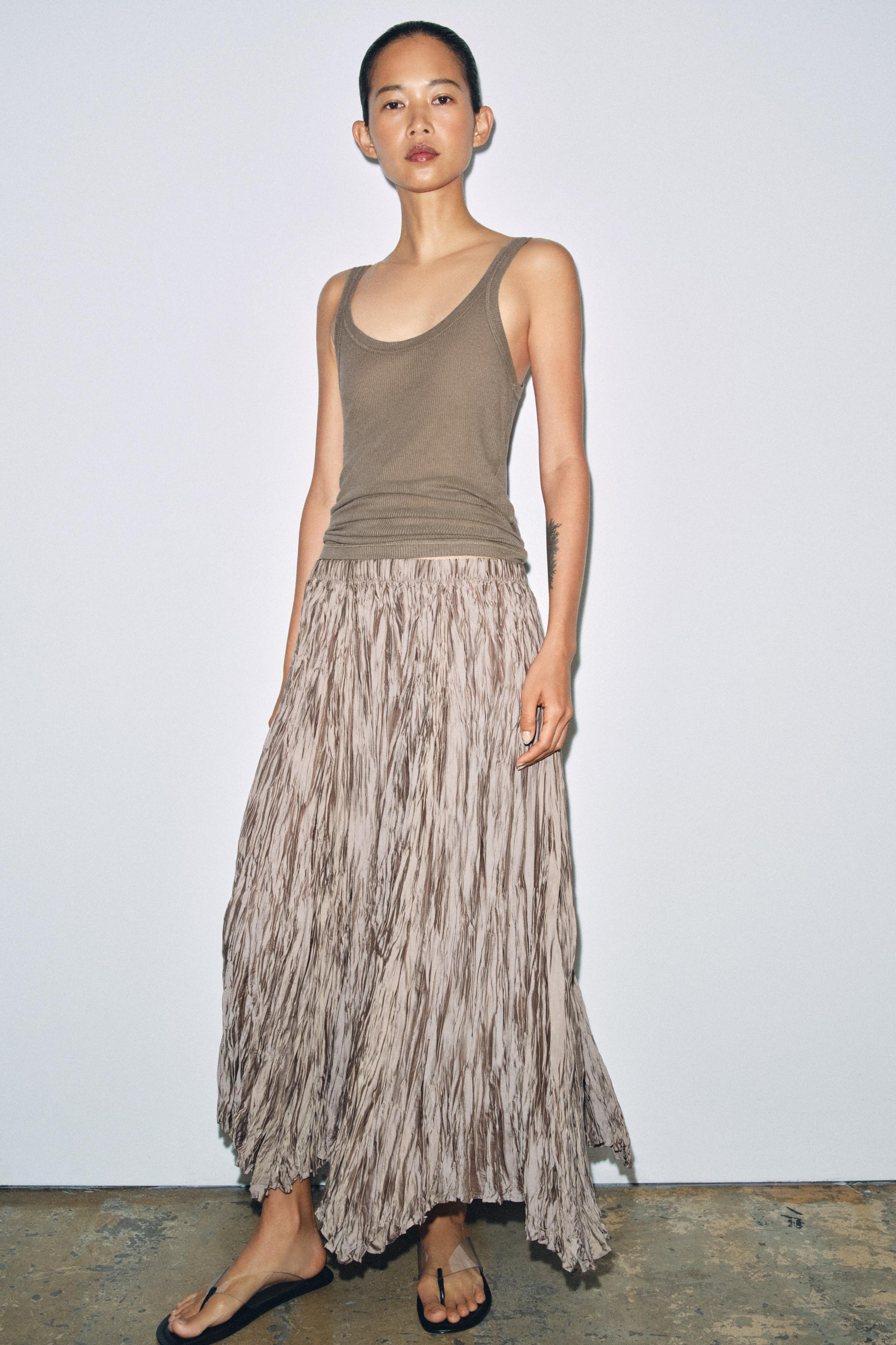 ZW COLLECTION PLEATED LONG SKIRT
