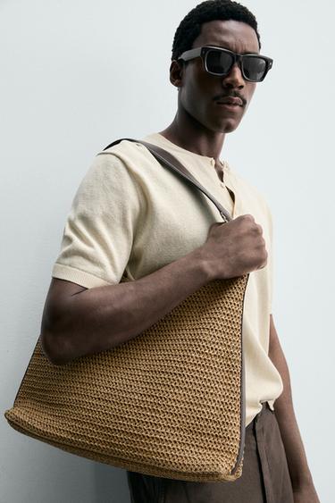 BRAIDED TOTE BAG - Ecru White by Zara - Image 0