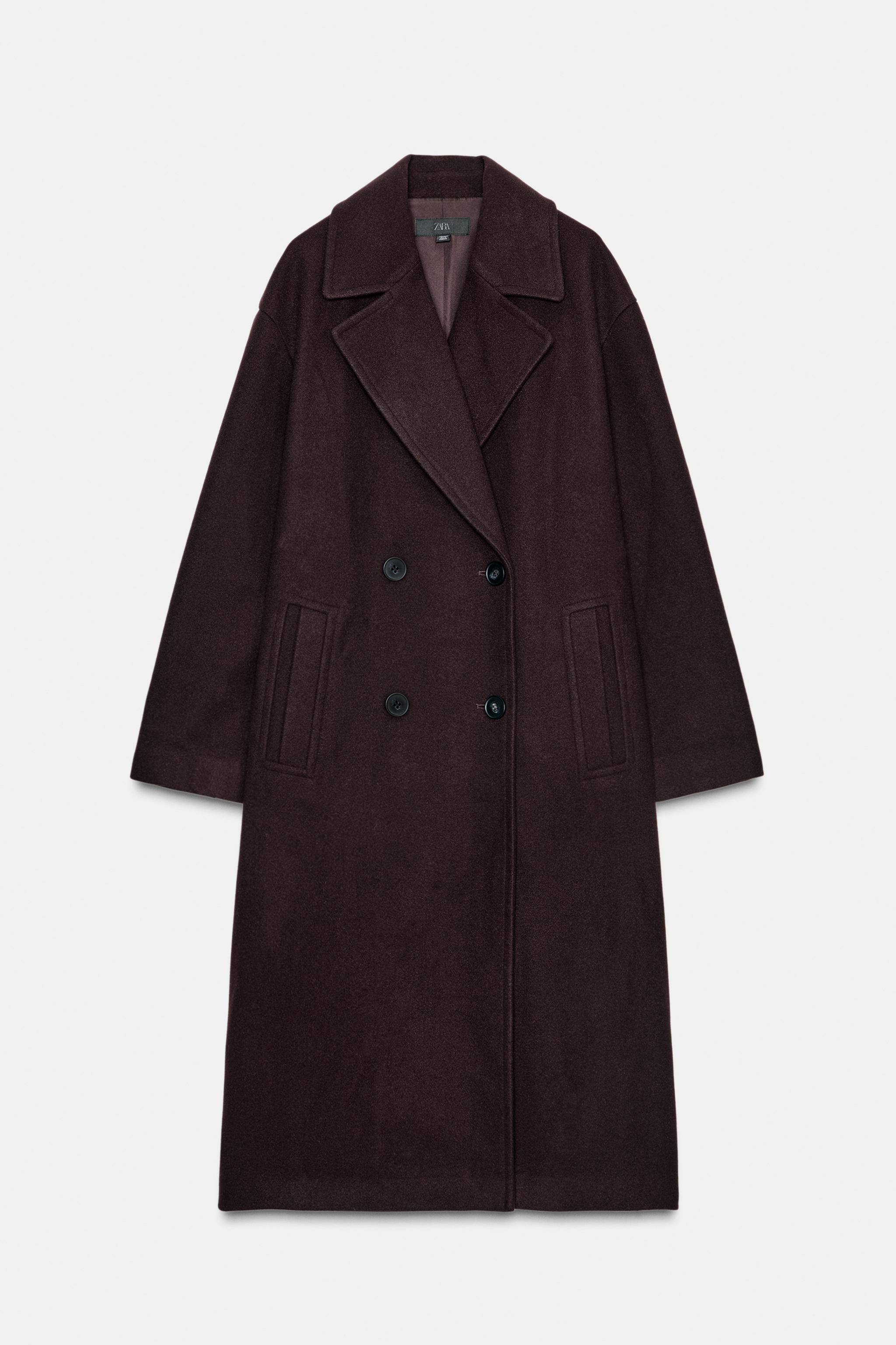 美品⭐️ザラ　ZARA　大きめ　 リーファーコート　ロング　ロゴボタン　ピーコート 美品⭐️ザラ ZARA 大きめ リーファーコート ロング ロゴボタン