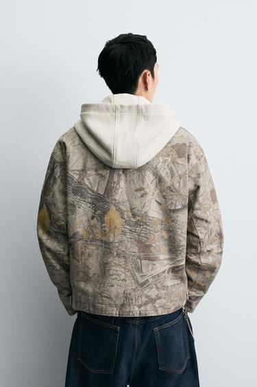 WASHED JACKET ABSTRACT PRINT - Printed by Zara - Image 2