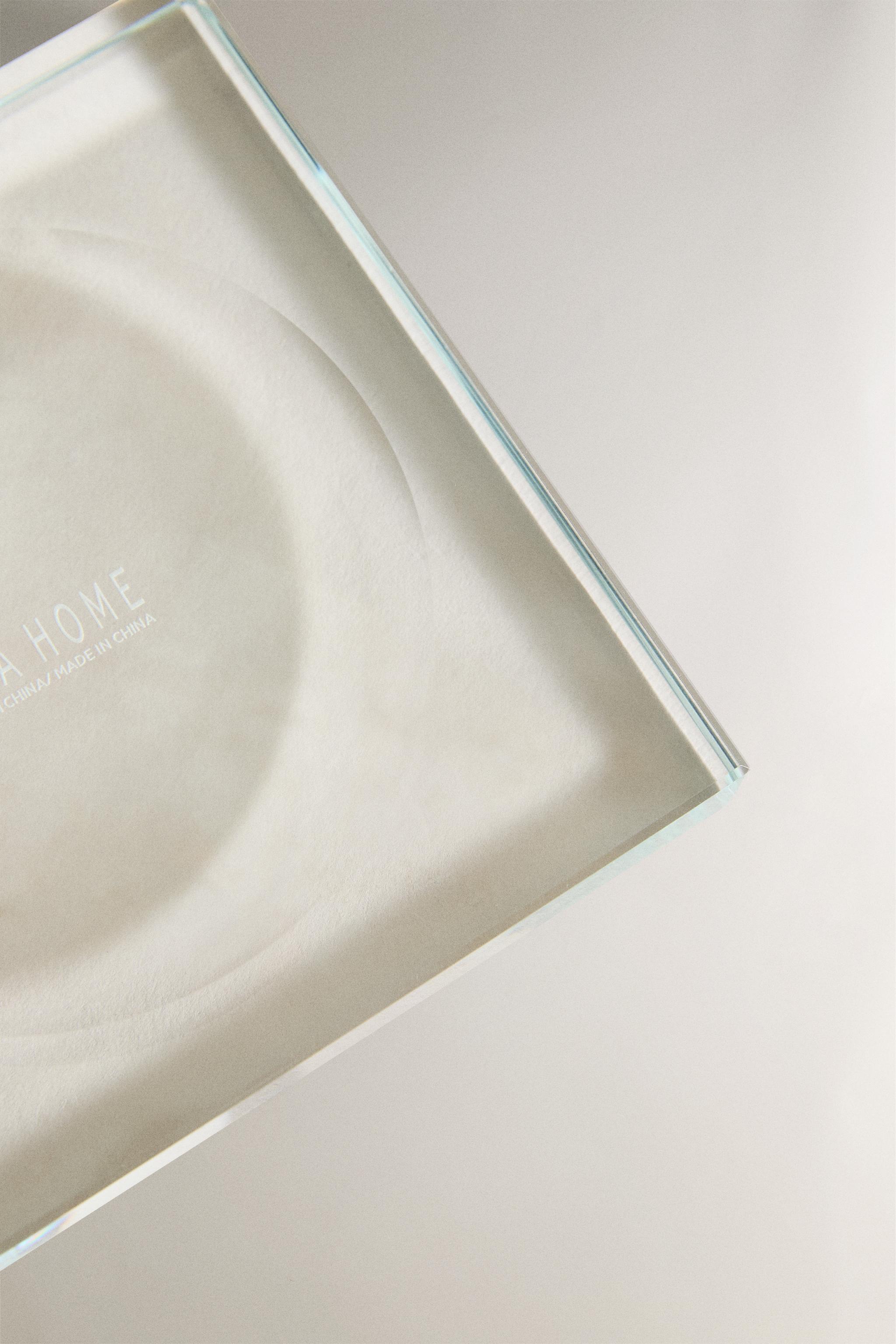 BOUGEOIR PLAT VERRE
