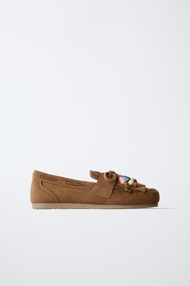 BEADED LOAFERS - Brown by Zara - Image 0