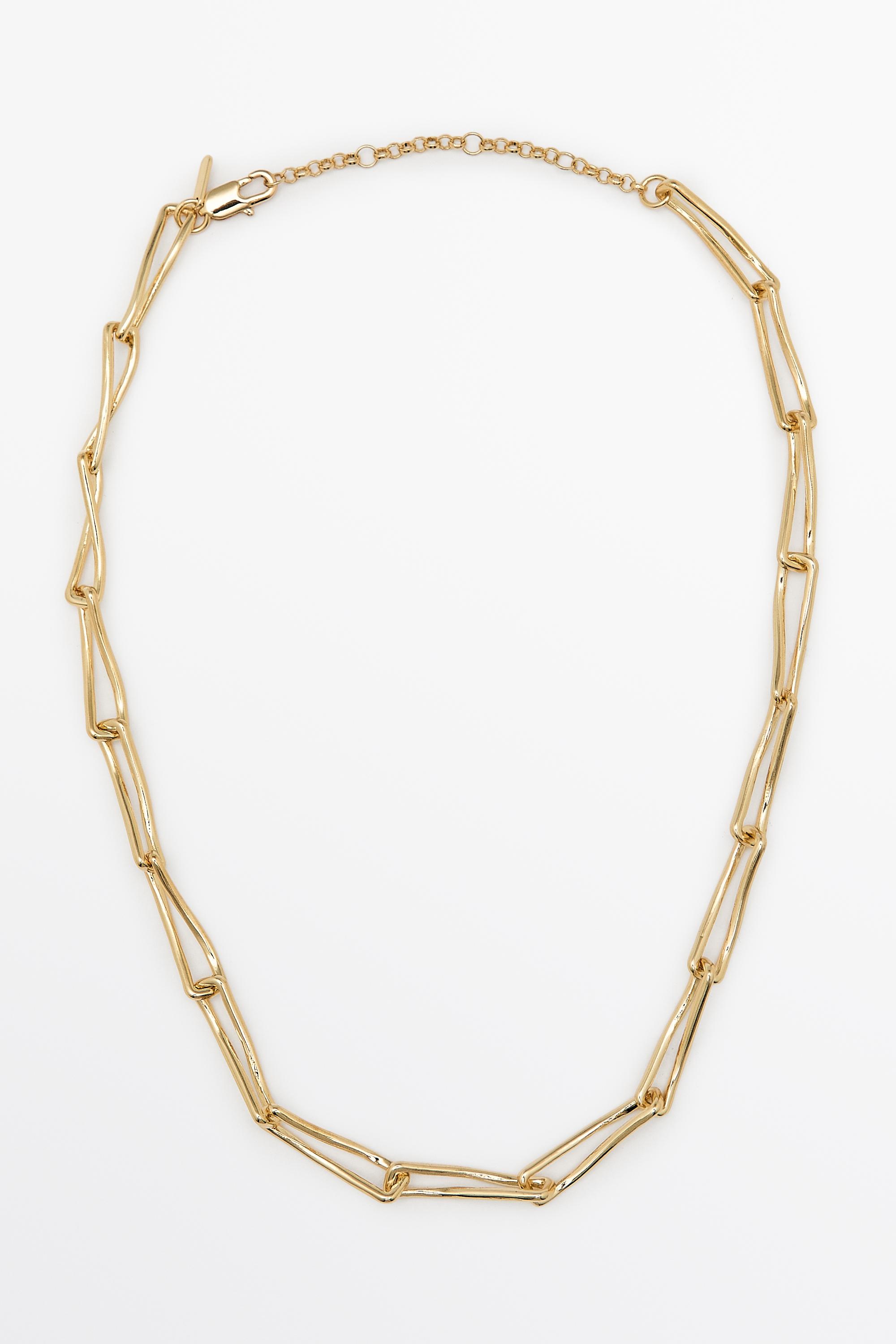 Metal chain link necklace - Golden | ZARA Canada