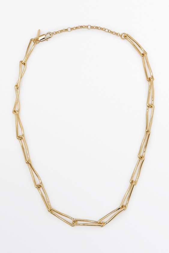 Metal chain link necklace from Zara - $90