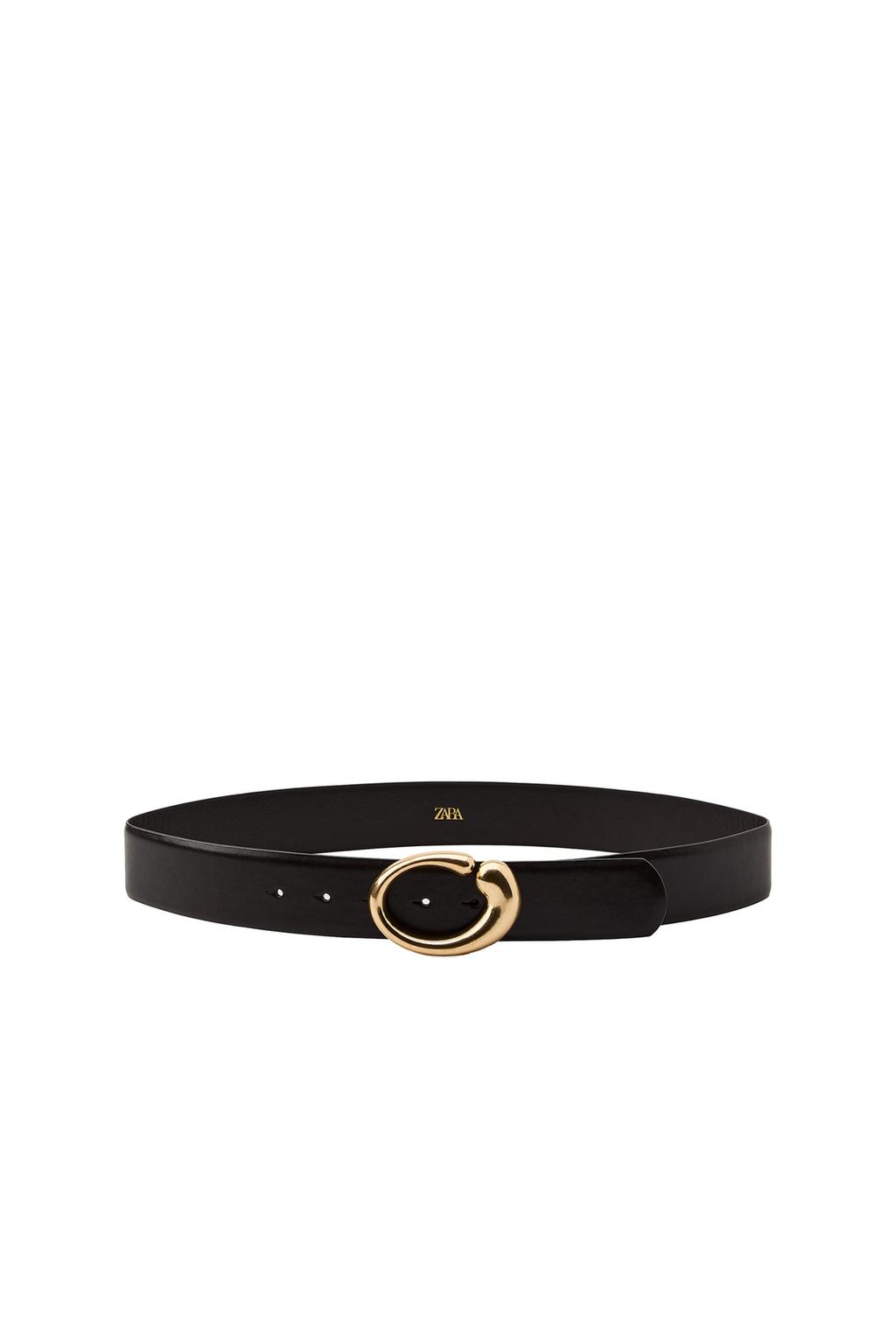 100% LEATHER BELT WITH OVAL BUCKLE - image 4