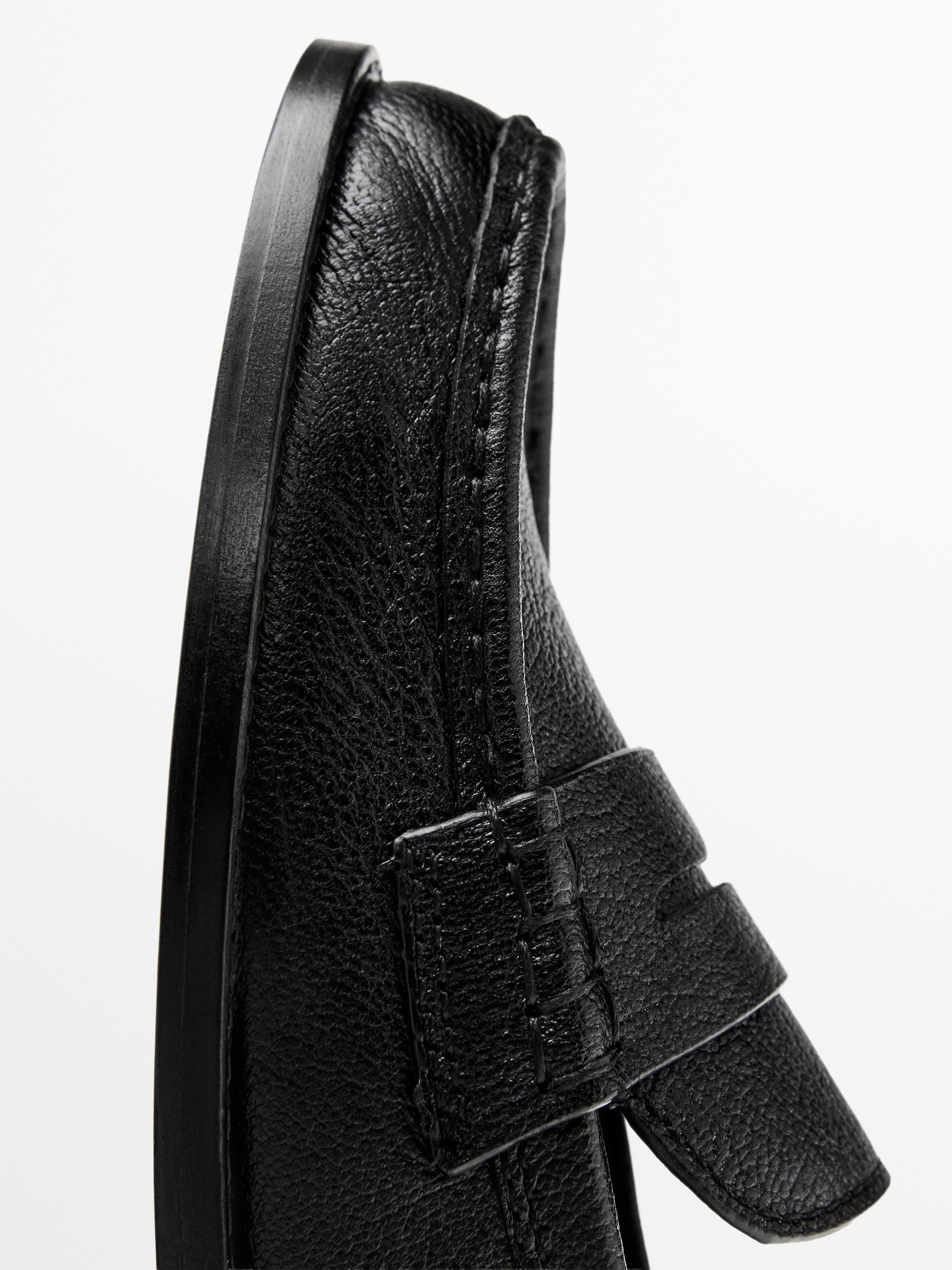 Tumbled leather loafers