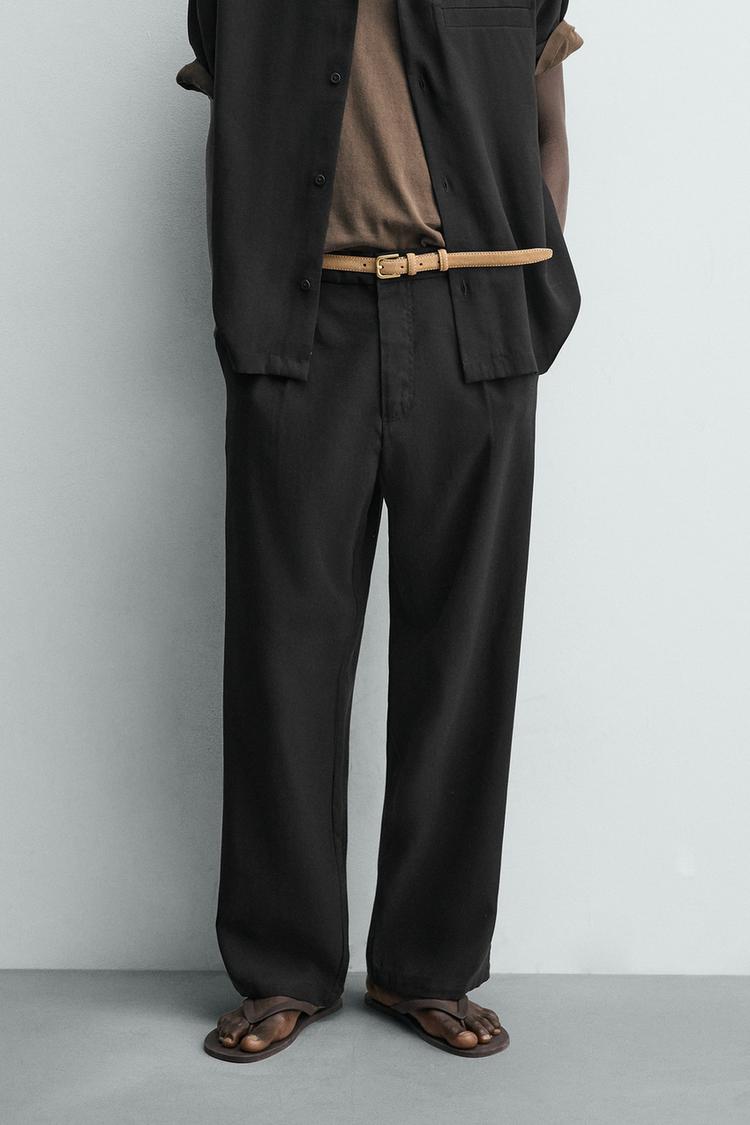 ZARA RELAXED FIT FLOWING TROUSERS