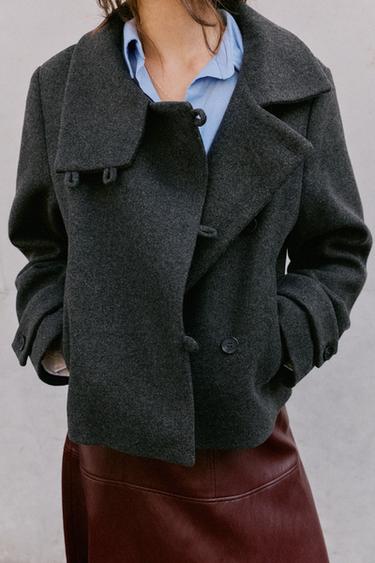 SOFT DOUBLE-BREASTED JACKET — Gray 2