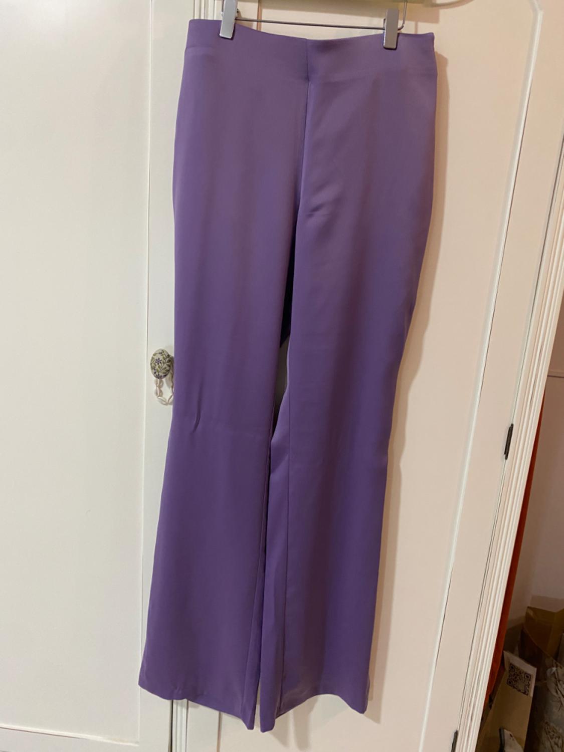 FLARED SATIN TROUSERS