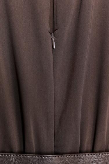 SLEEVELESS JUMPSUIT WITH BELT - Brown by Zara - Image 7