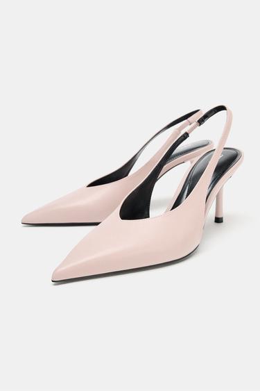 CHAUSSURES À TALONS OUVERTES À L'ARRIÈRE - Rose de Zara - Image 3