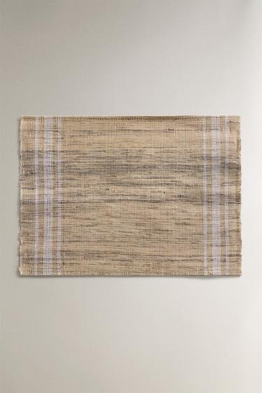 SET DE TABLE RAMIE RAYURES - Beige clair de Zara - Image 0