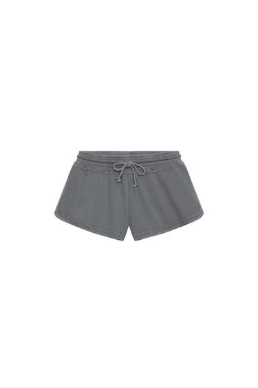 FADED DRAWSTRING SHORTS - Charcoal grey by Zara