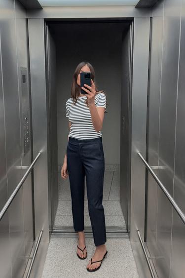 PANTALONI ALLA CAVIGLIA MORBIDI - Blu  / Indaco di Zara