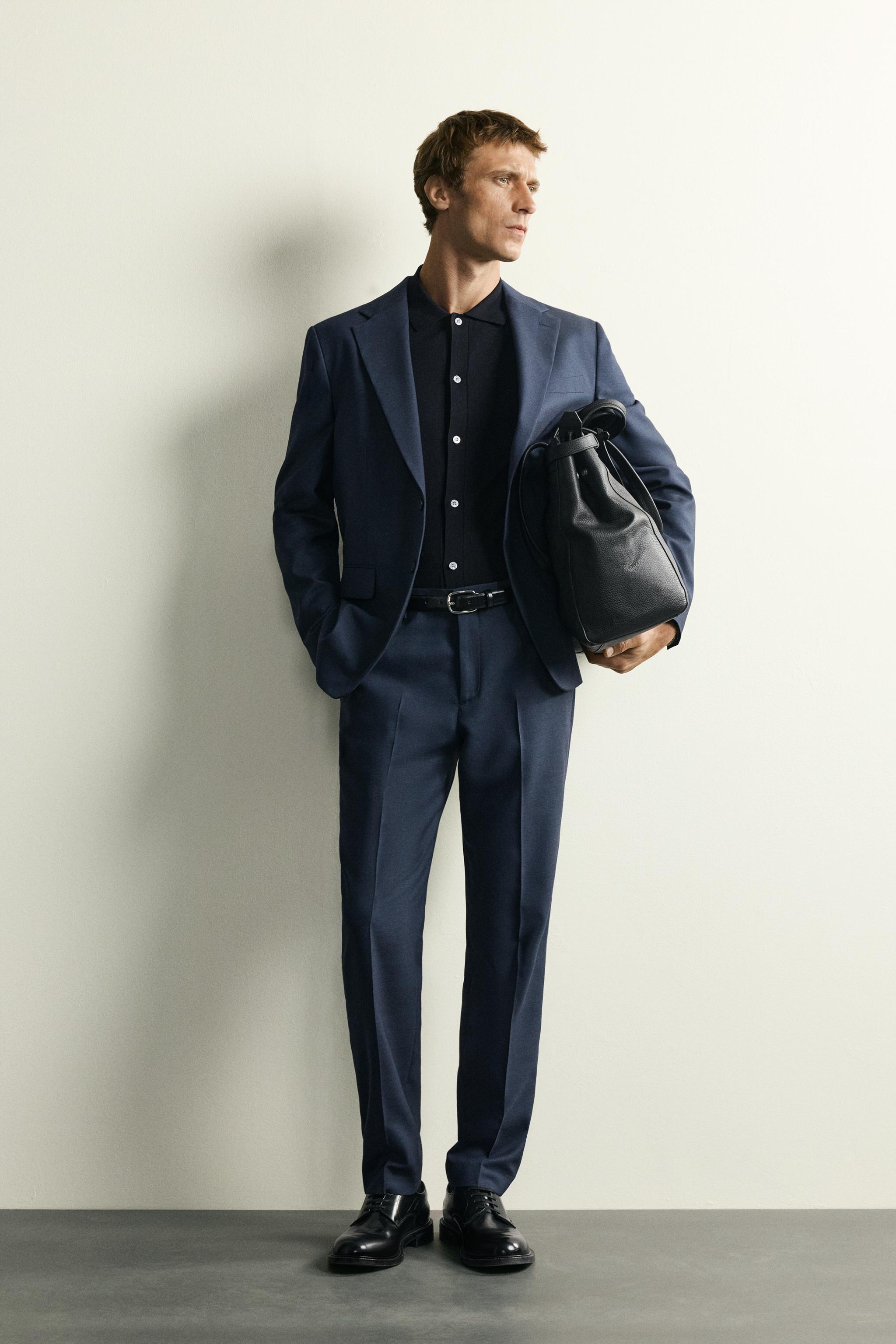 REGULAR FIT PLAID SUIT JACKET