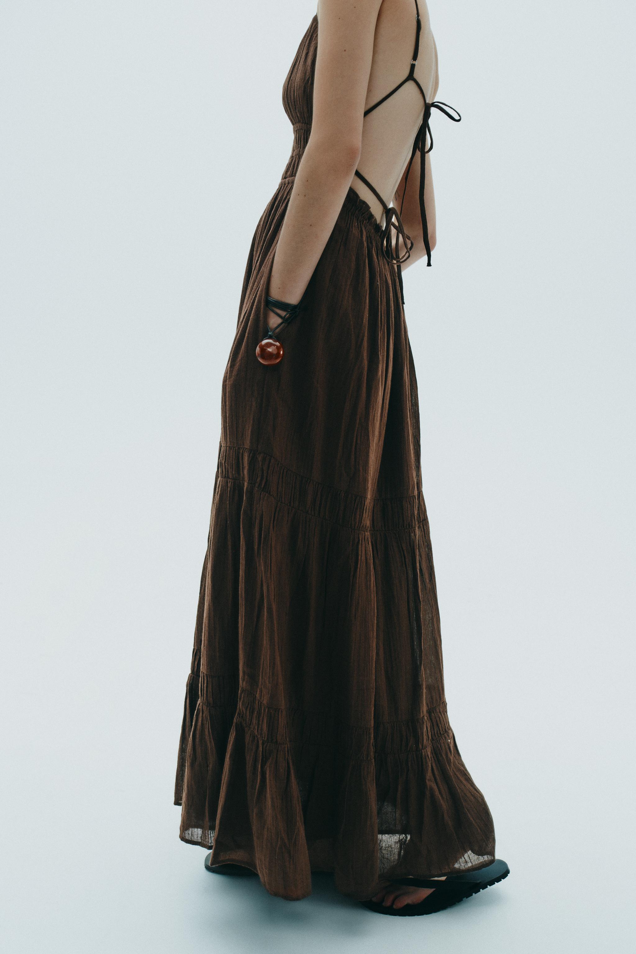 ROBE MI-LONGUE EN GAZE