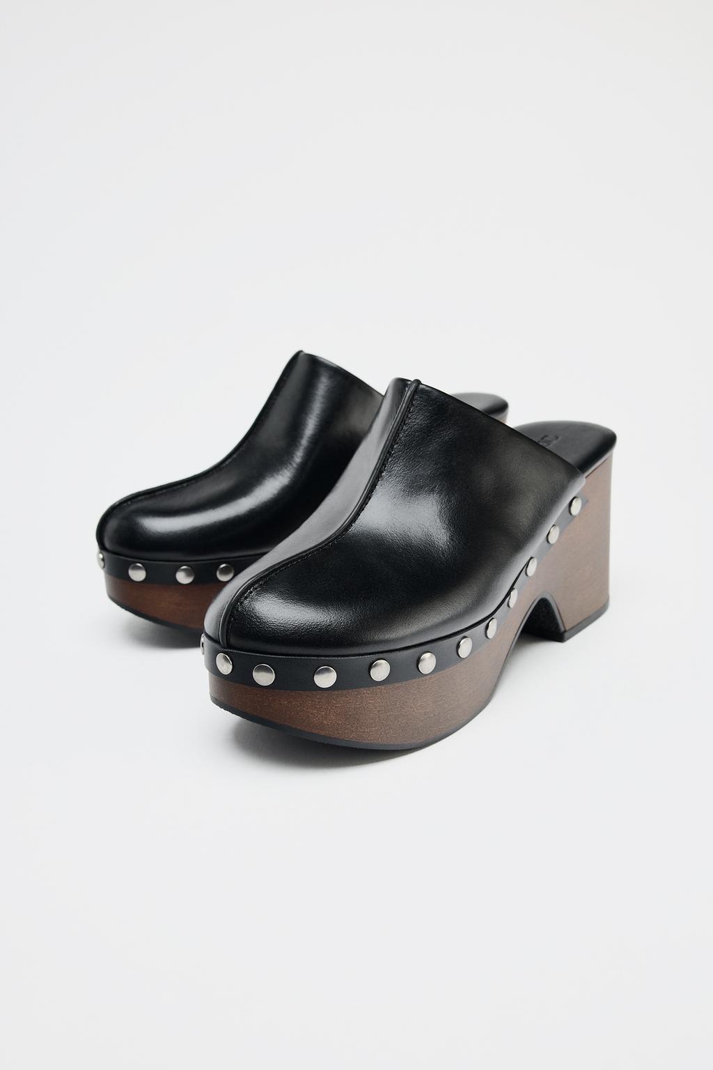 Thumbnail image for LEATHER STUDDED CLOGS