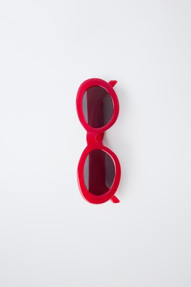 LUNETTES DE SOLEIL RONDES EN PLASTIQUE - Rouge de Zara - Image 3