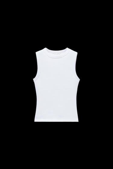 RIBBED TOP - White by Zara - Image 0