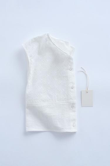 ZARA TIMELESS - BLOUSE BRODERIE SUISSE - Blanc de Zara - Image 2