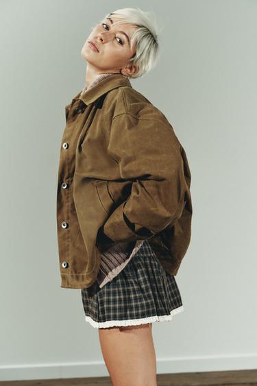 WAXED CAPE JACKET - Ochre by Zara
